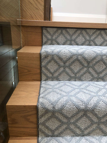 Stair Runner Sold by the Foot in a geometric pattern