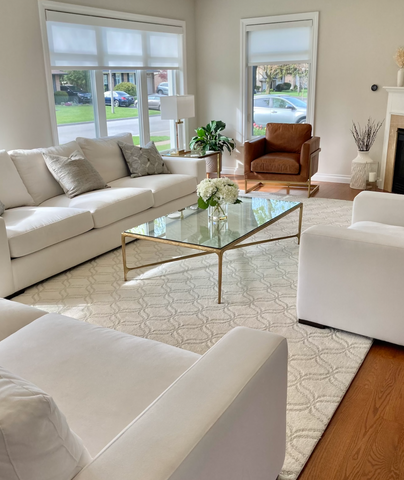 Prevent a couch from sliding around on a slippery laminate floor