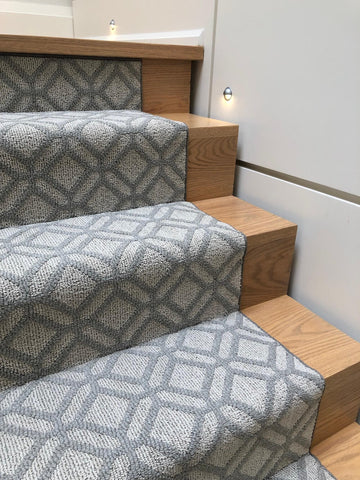 modern geometric style stair runner rug