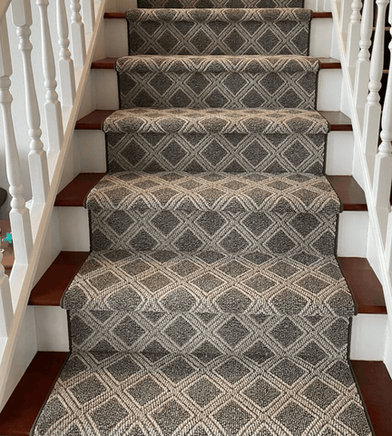 anderson tuftex scout oxford light grey/blue stair runner