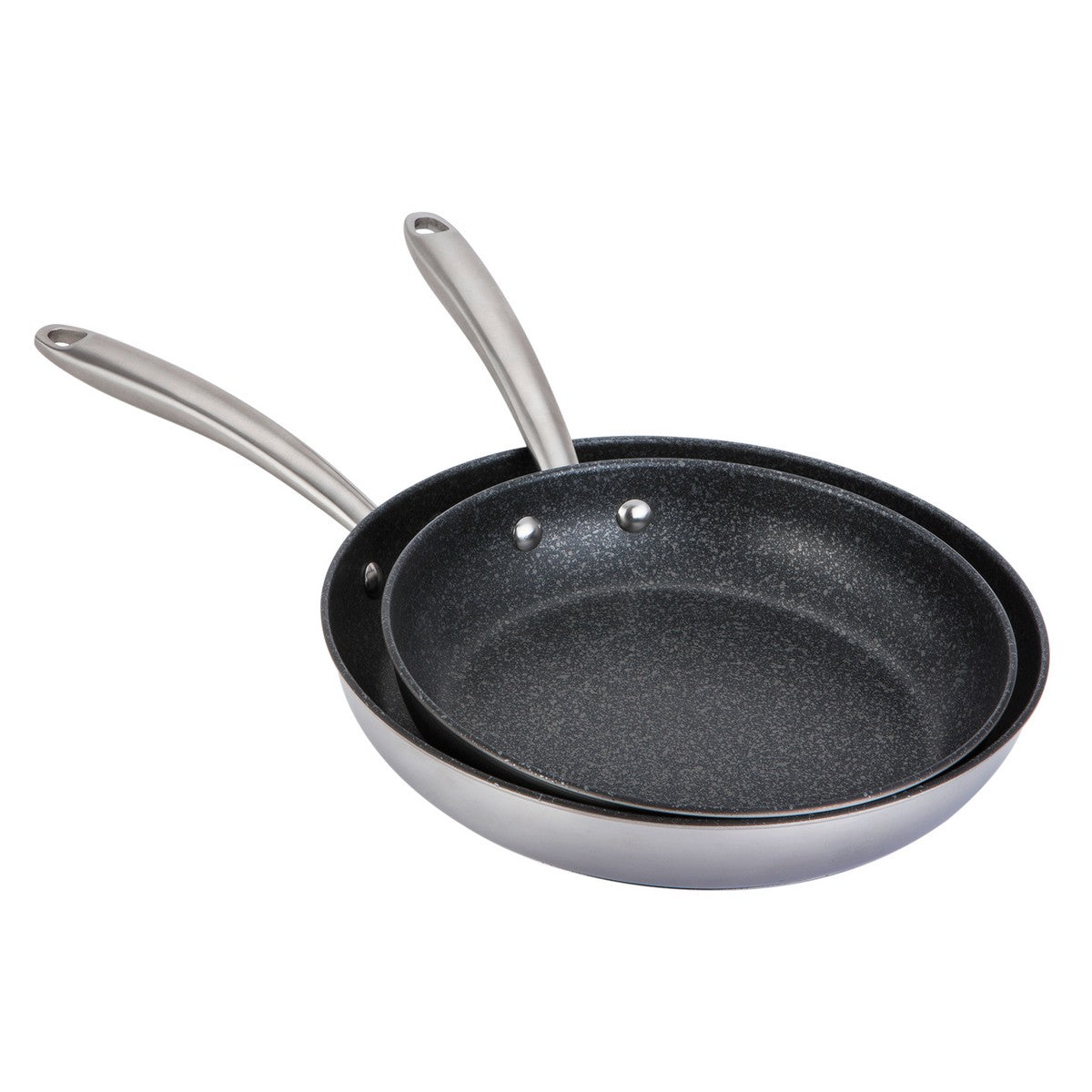 An image of Scratch Guard Non-stick Stainless Steel Frying Pan Twin Pack
