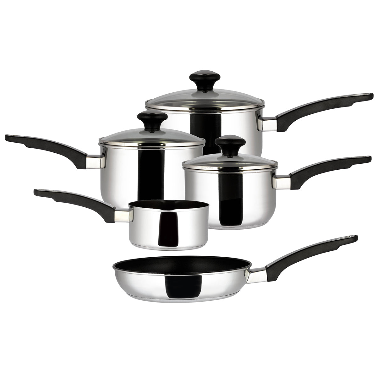 An image of 5 Piece Everyday Stainless Steel Pan Set