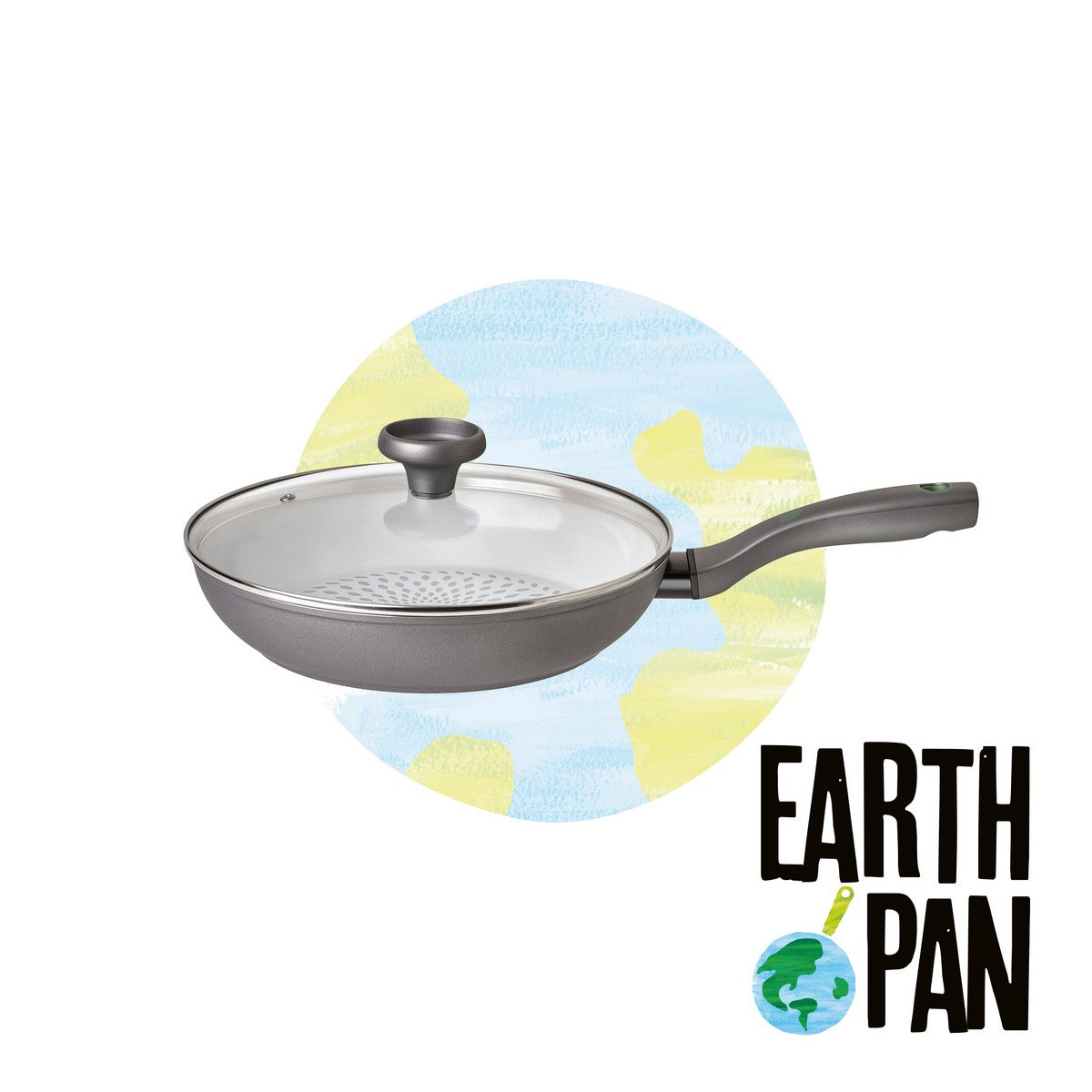 An image of Earth Pan 28cm Non-Stick Frying Pan with Lid