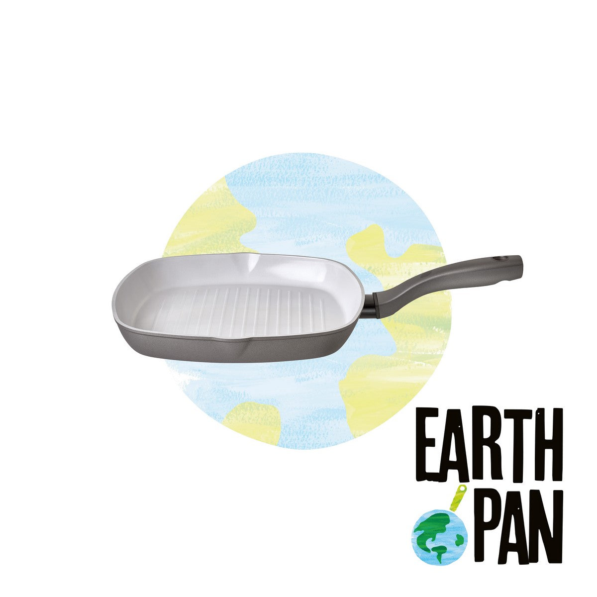 An image of Earth Pan 28cm Non-Stick Grill Pan