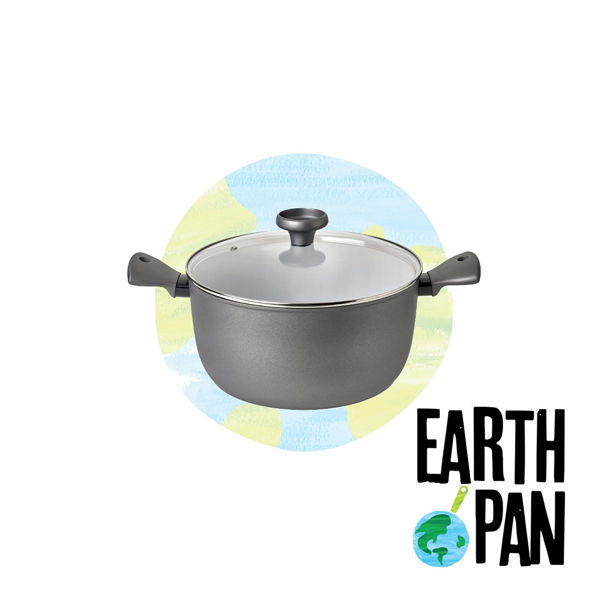 An image of Earth Pan 28cm Non-Stick Stockpot With Lid