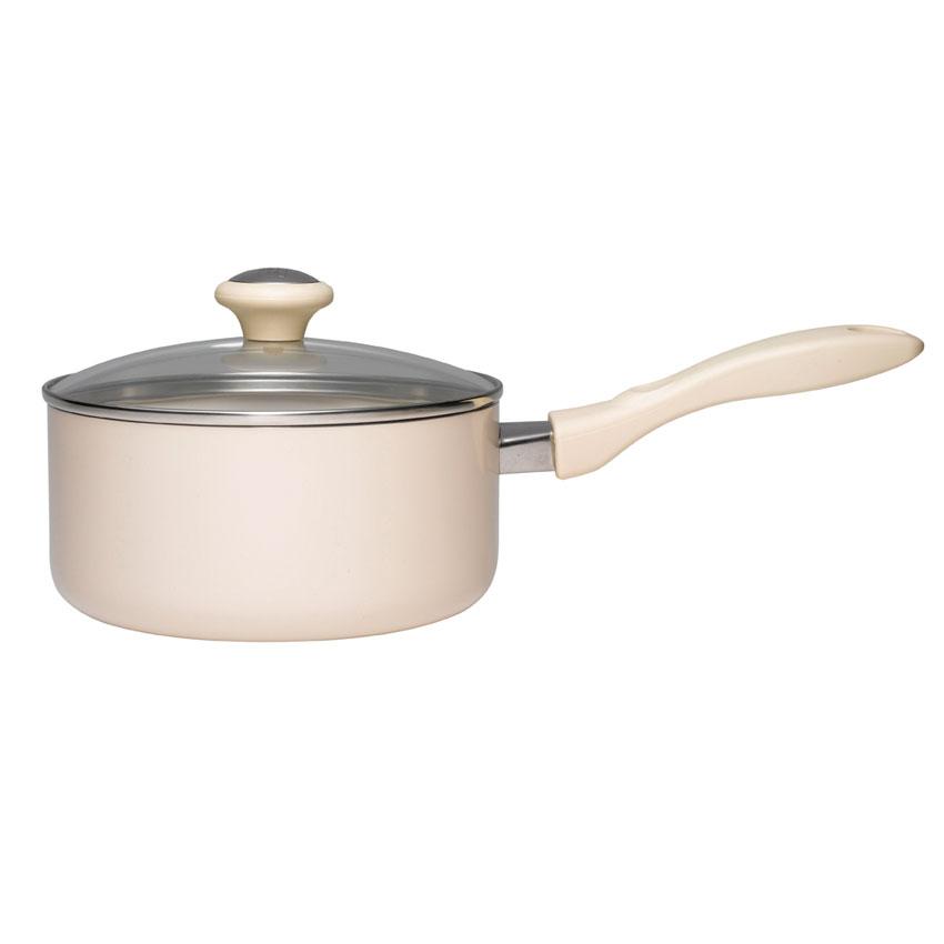 An image of Prestige Create Almond Saucepan 16cm