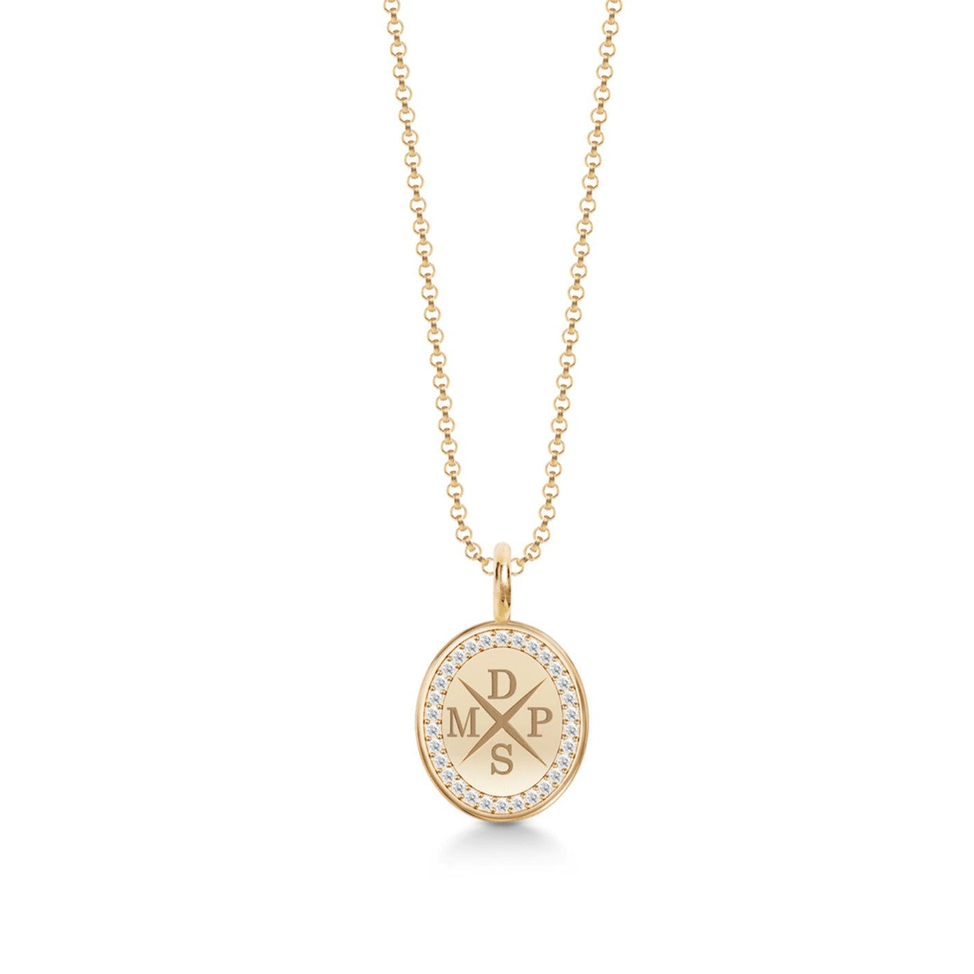 Se Medallion Necklace Top Wesselton Diamond hos Julie Sandlau