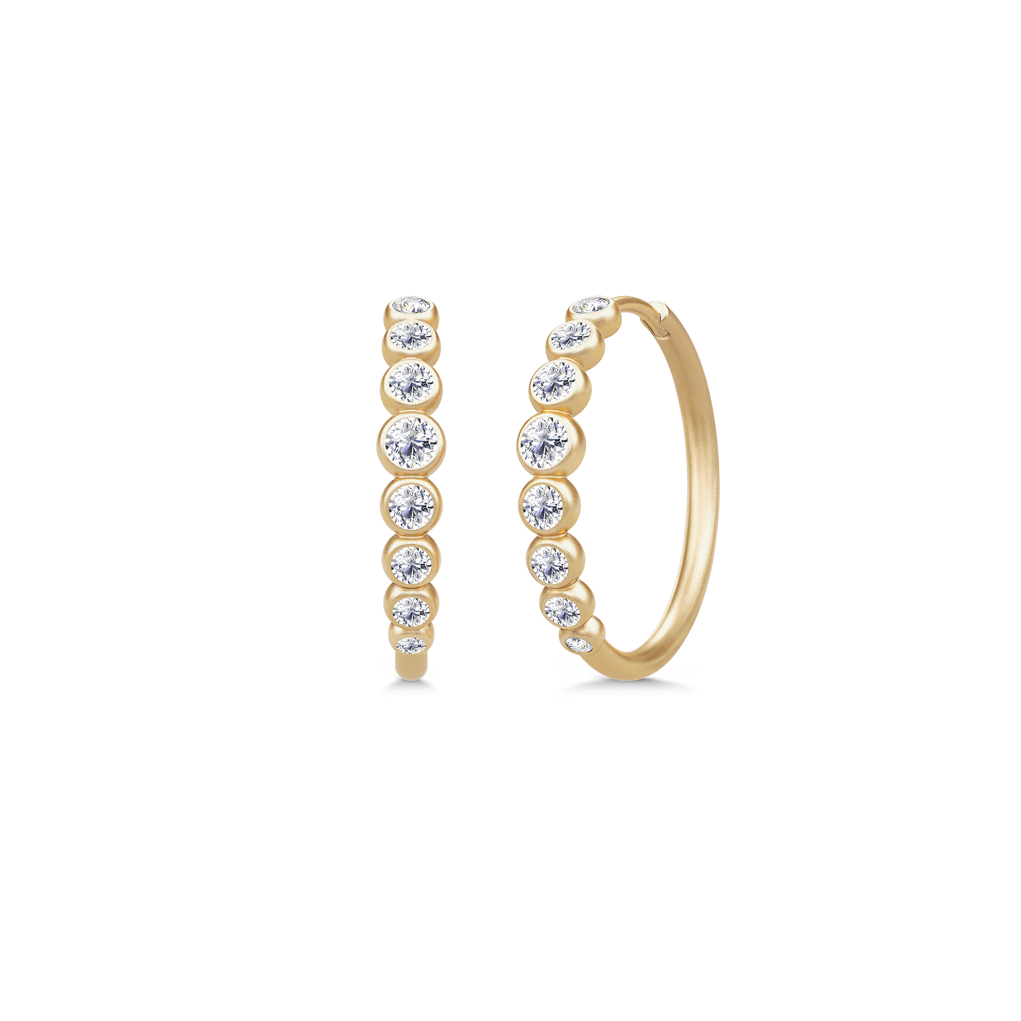 Billede af Lumen Midi Hoops Top Wesselton Diamond