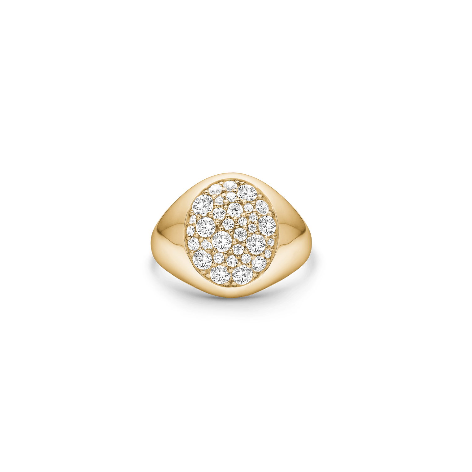 Billede af Multipave Signet Ring Top Wesselton Diamond