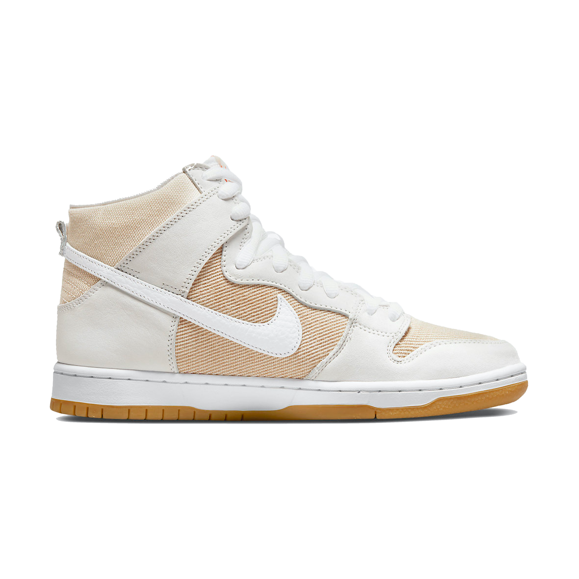 nike sb dunk high pro iso orange label unbleached natural