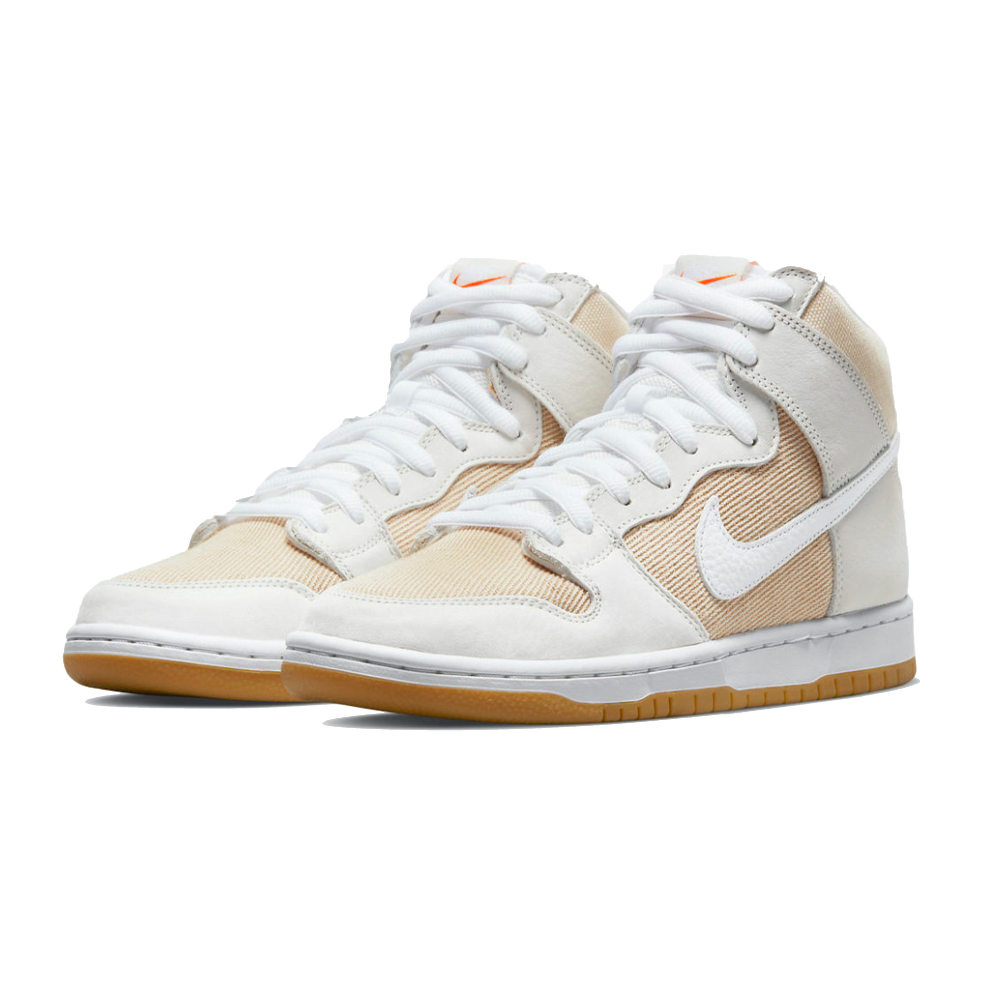 nike sb dunk high pro iso orange label unbleached natural