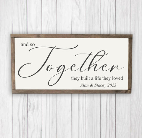 And so together they built a life they loved, personalised wall art
