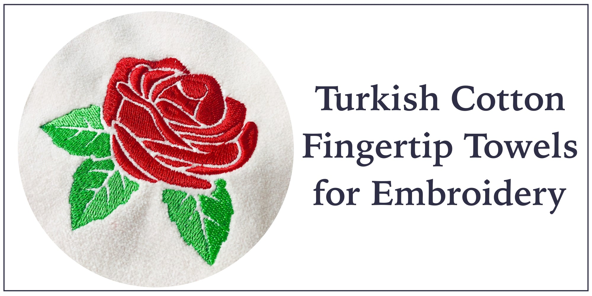 Turkish Cotton Fingertip Guest Towels for Embroidery