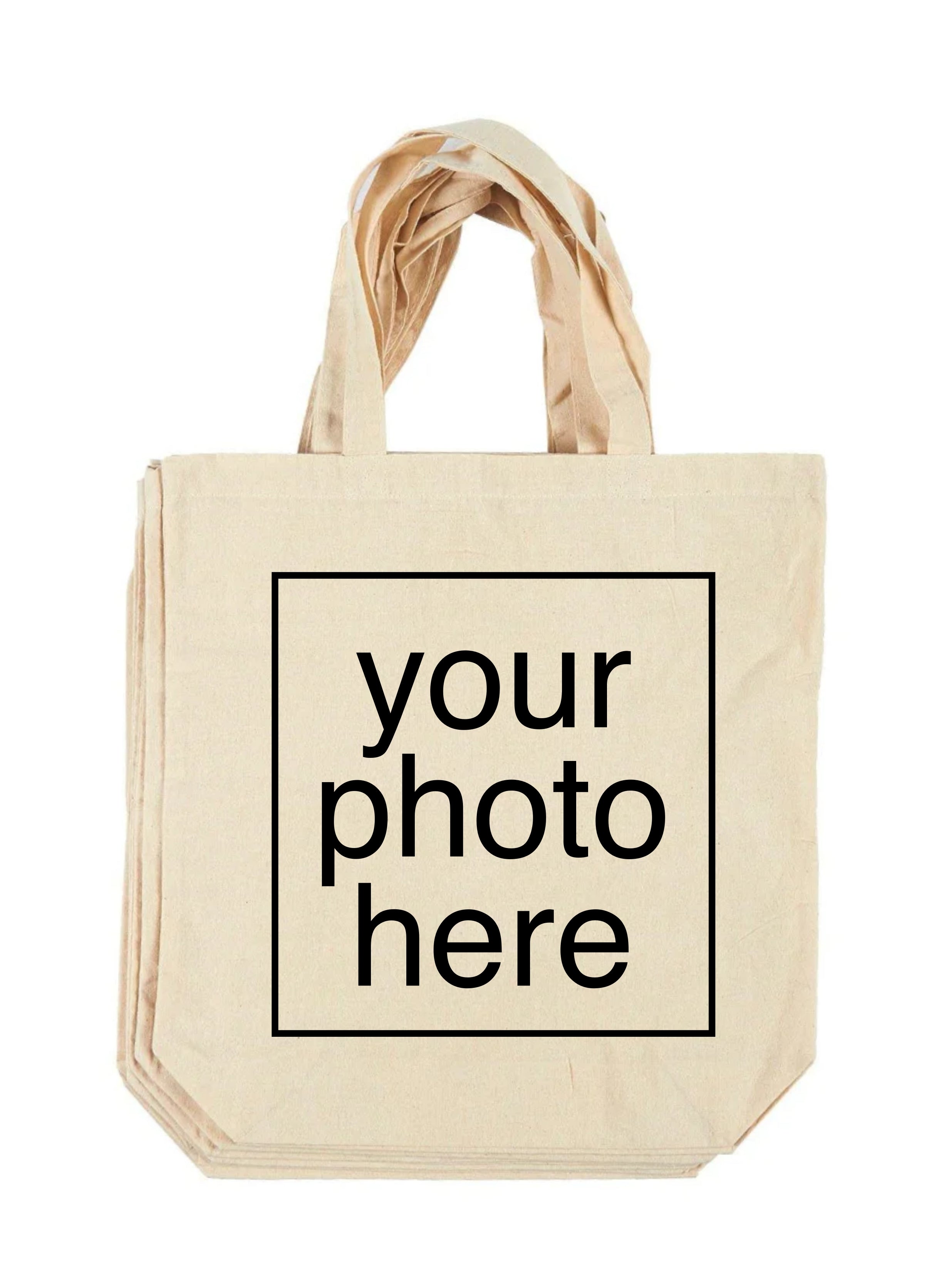 Lightweight Cotton Tote Bag, Medium Size 15" x 16" x 3"