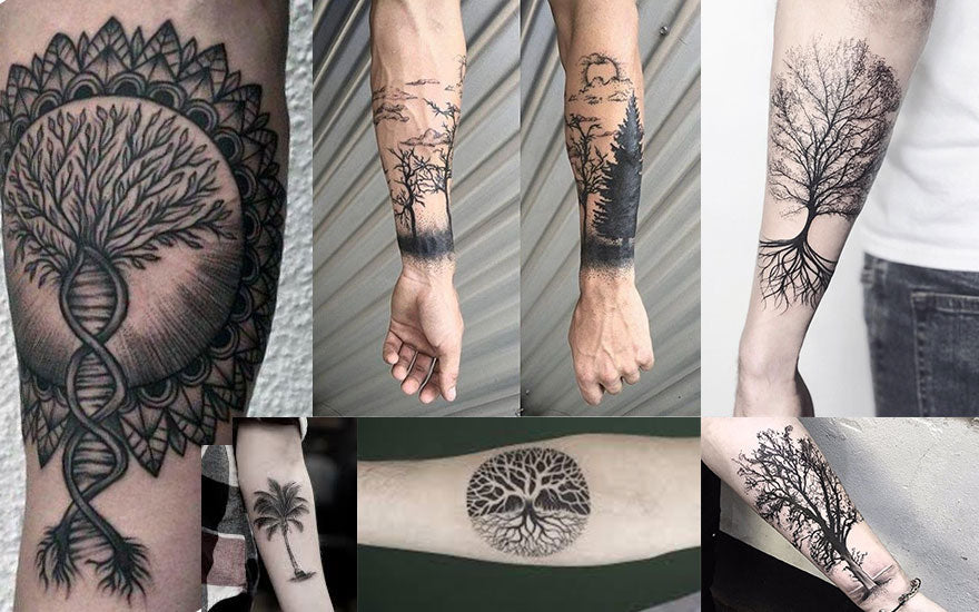 tatouage arbre de vie avant bras homme