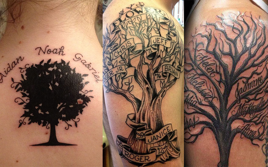 tatouage arbre de vie avec prénom