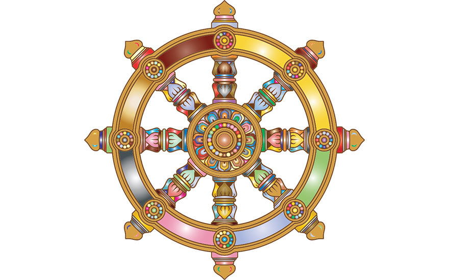 Roue du Dharma Spiritualité Symbole