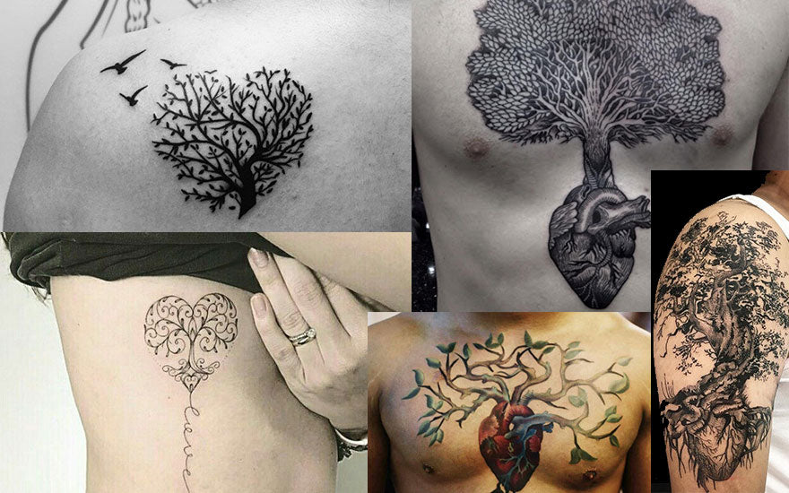 tatouage arbre de vie coeur