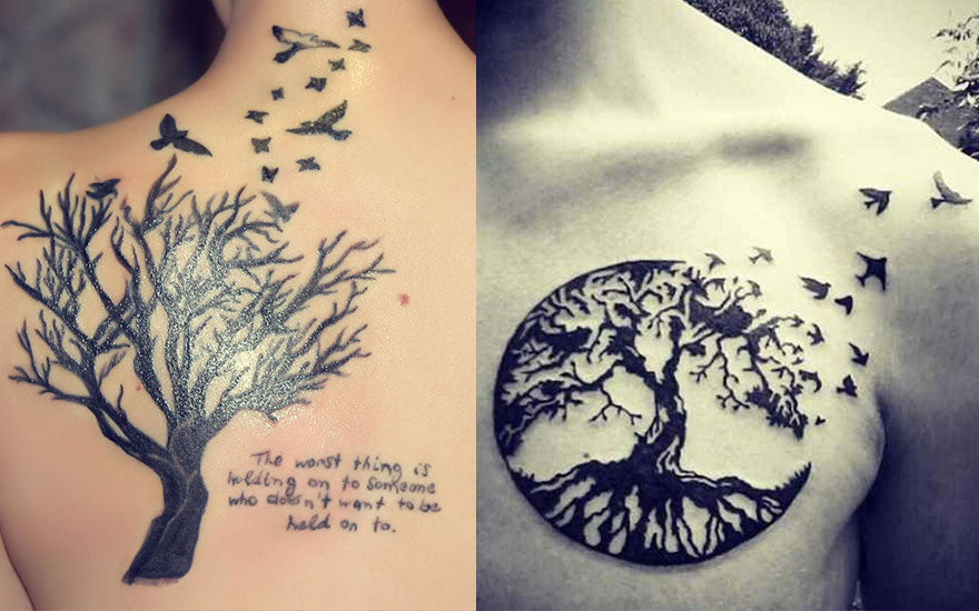 tatouage arbre de vie épaule