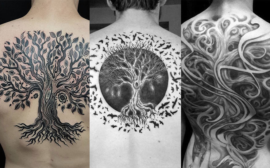 tatouage arbre de vie homme dos