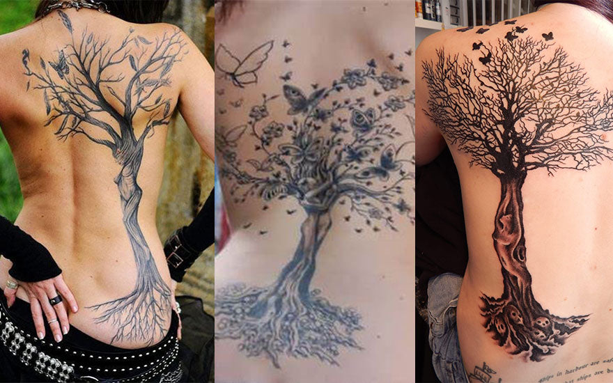 tatouage arbre de vie papillon