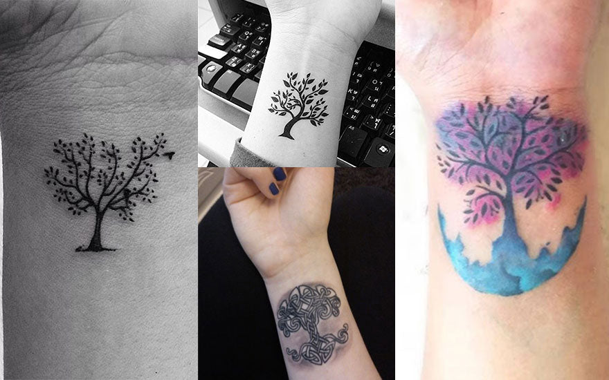 tatouage arbre de vie poignet