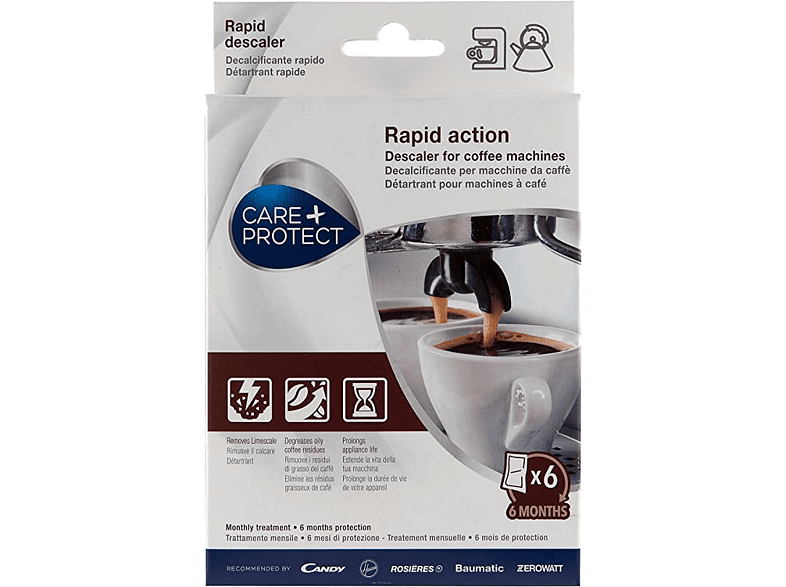 Descalcificador Para Cafeteras hoover cdp6006 accesorio cafetera care protect en polvo sobres individuales desincrustante y hervidores universal elimina la cal los residuos 6