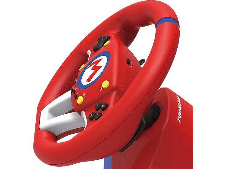 Volante - Hori Mario Kart Racing, Para Nintendo Switch, Pedales, USB, LED, Rojo