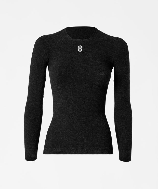 Stay Warm - Maglia termica Manica Lunga Collo a V Anthracite ...