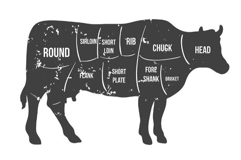 An image of different beef cuts