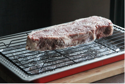 Striploin Steak in an oven
