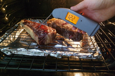 Cooking a steak in the oven