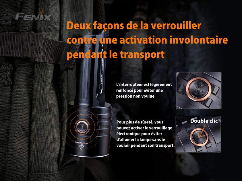 Fenix LR35R - 10 000 lumens - 500 mètres de portée - Pack complet