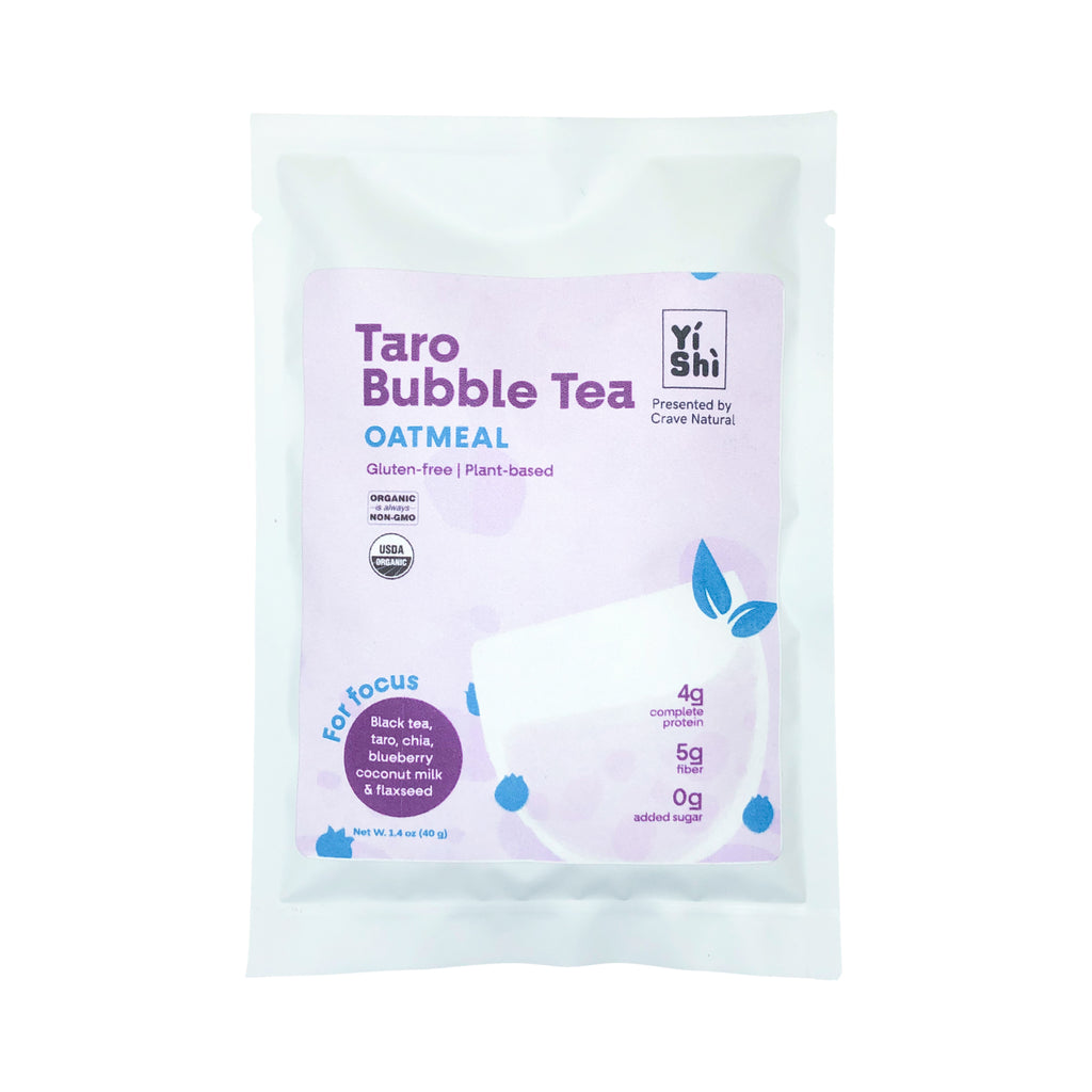 taro bubble tea oatmeal