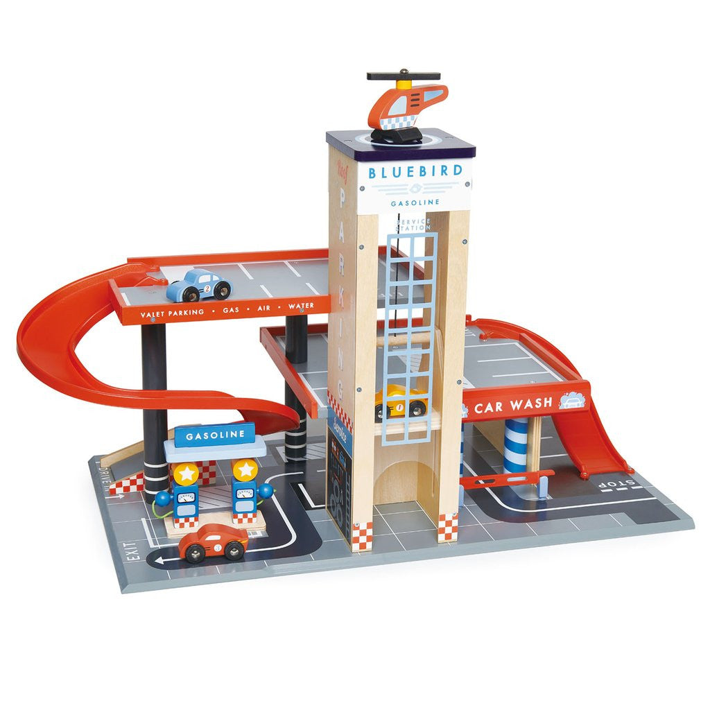 wooden toy garage