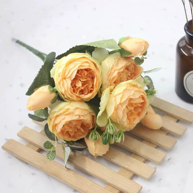 Peony Tea Rose Artificial Flower ( Set of 4 )