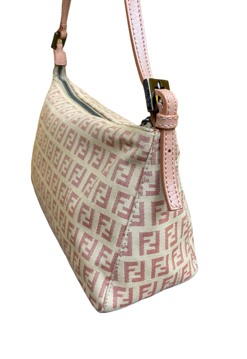 Fendi Beige Pink Zucchino Shoulder Bag – Lou's Lot