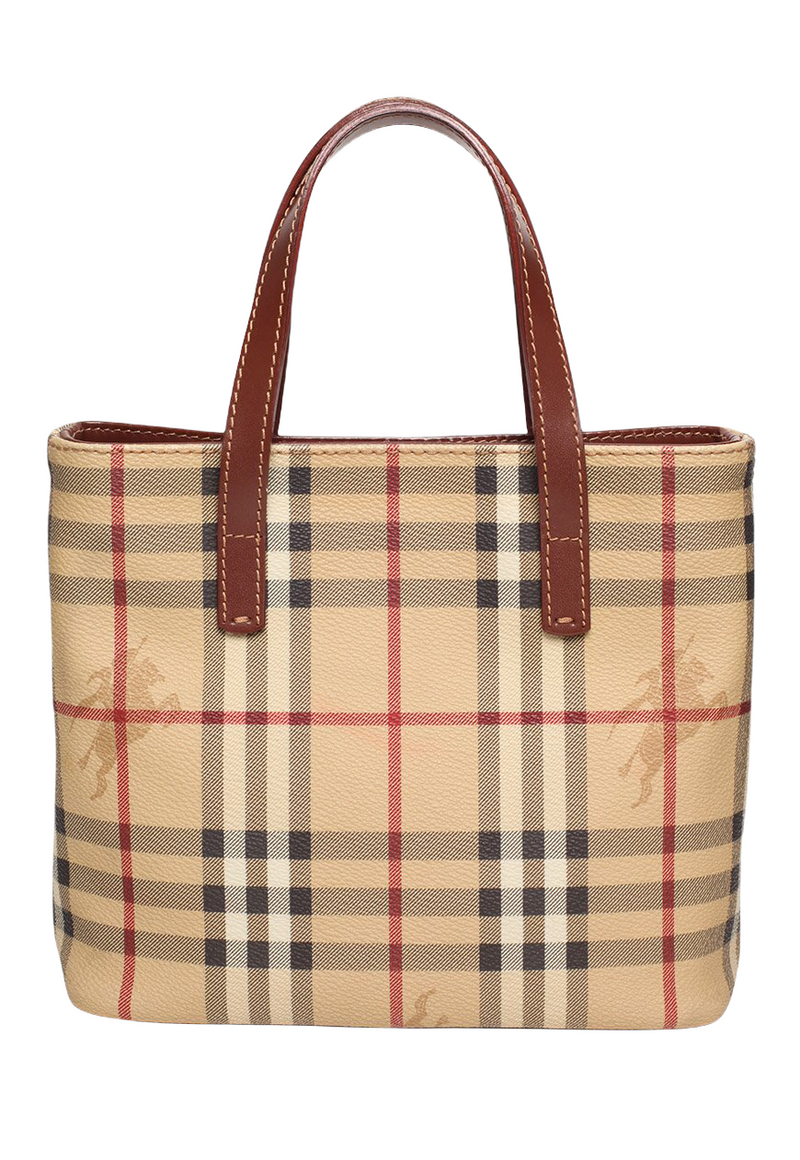 Burberry Haymarket Check Coated Canvas Mini Tote – Lou's Lot