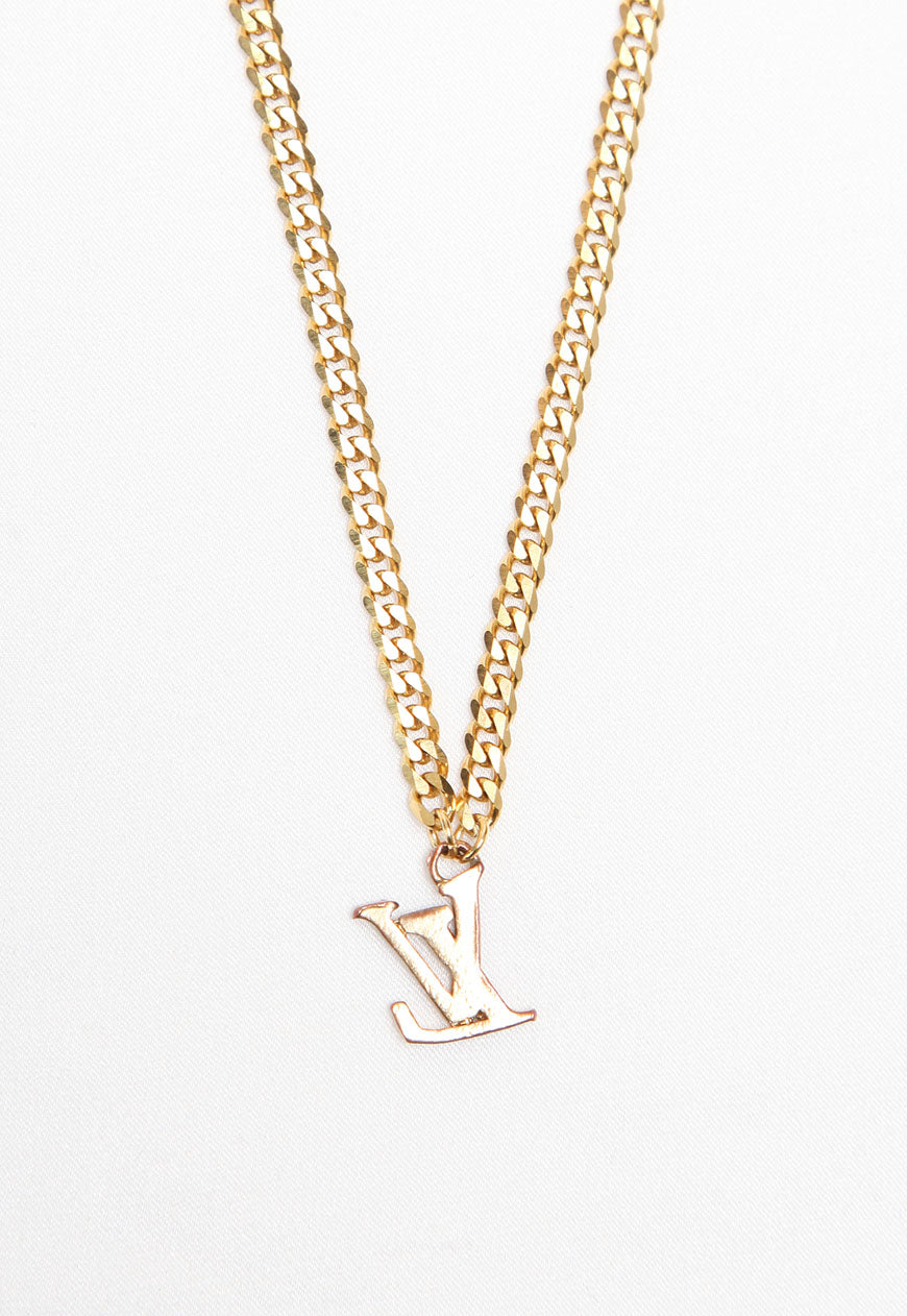 Authentic reworked Louis Vuitton small charm necklace. | VINTY TREASURES