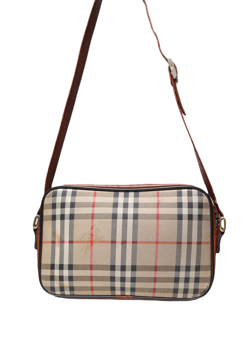 Leather crossbody bag Burberry Multicolour in Leather - 25926935