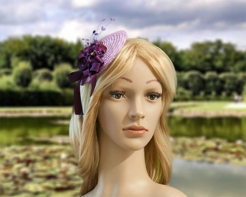 FASCINATOR - PURPLE HAT IN MAUVE TO LAVENDER AND HYACINTH COLOURS © Seegang Berlin