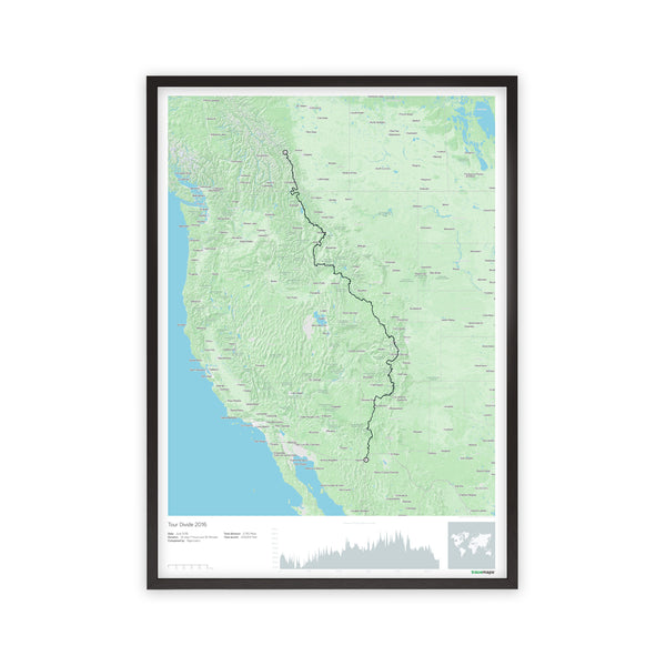 Route map of the Tour Divide