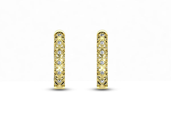 Art Deco Diamond Hoop Earrings Online in India