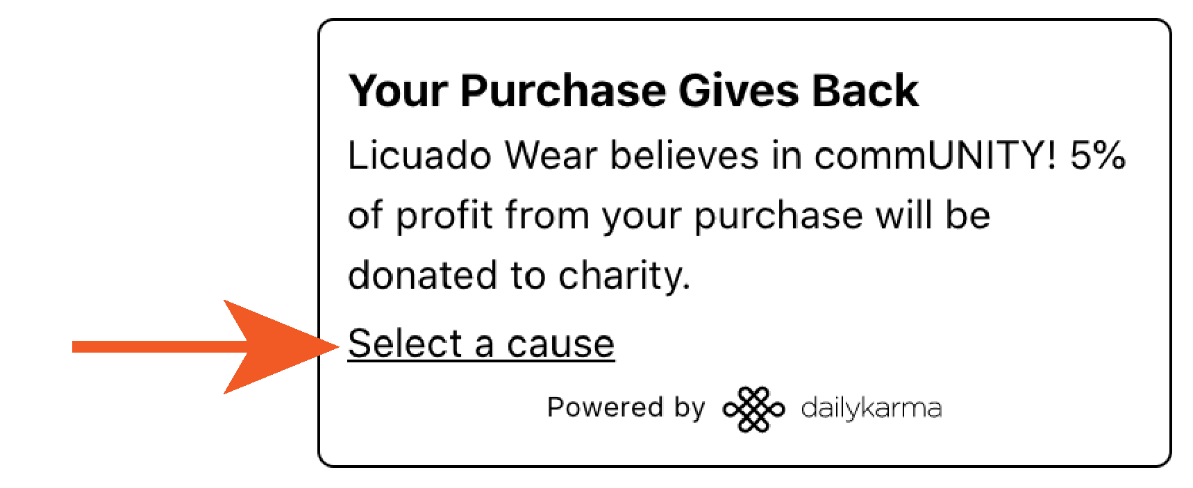 Your Licuado Wear purchase gives back