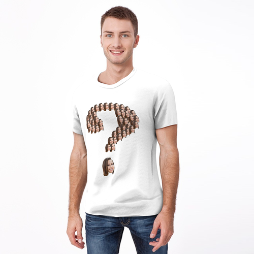 Personalized Photo Question Mark T-shirt