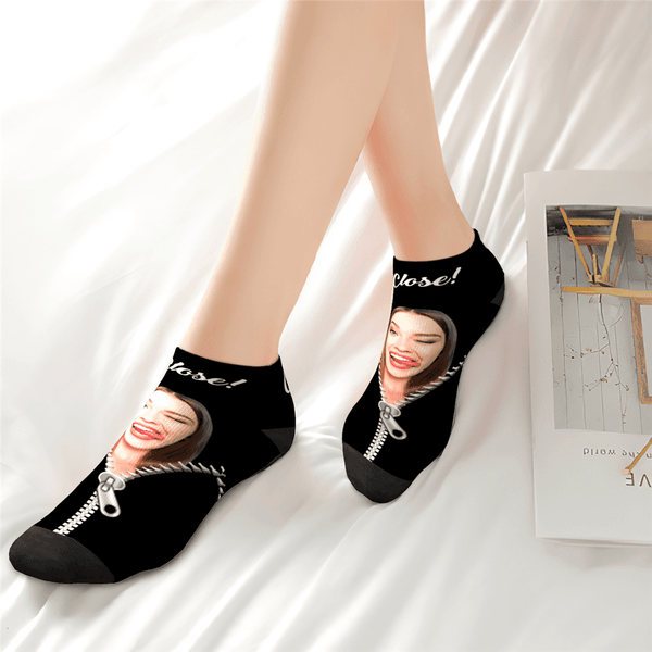 Custom Creative Zipper Ankle Socks - Unisex