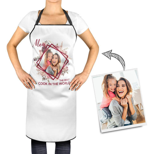 Personalized Kitchen Cooking Apron with Your Photo and -The Best Cook in the World