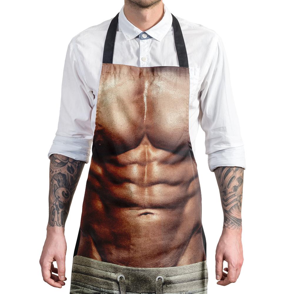 Custom Fun Cooking Apron Muscle and Bikini Pattern - Valentine's Day Gift