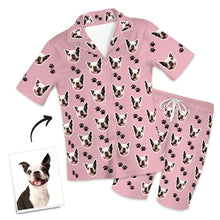 Custom Dog Photo Short Pajama Pants, Nightwear, Sleepwear