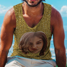 Custom Face Tank Top Golden Light